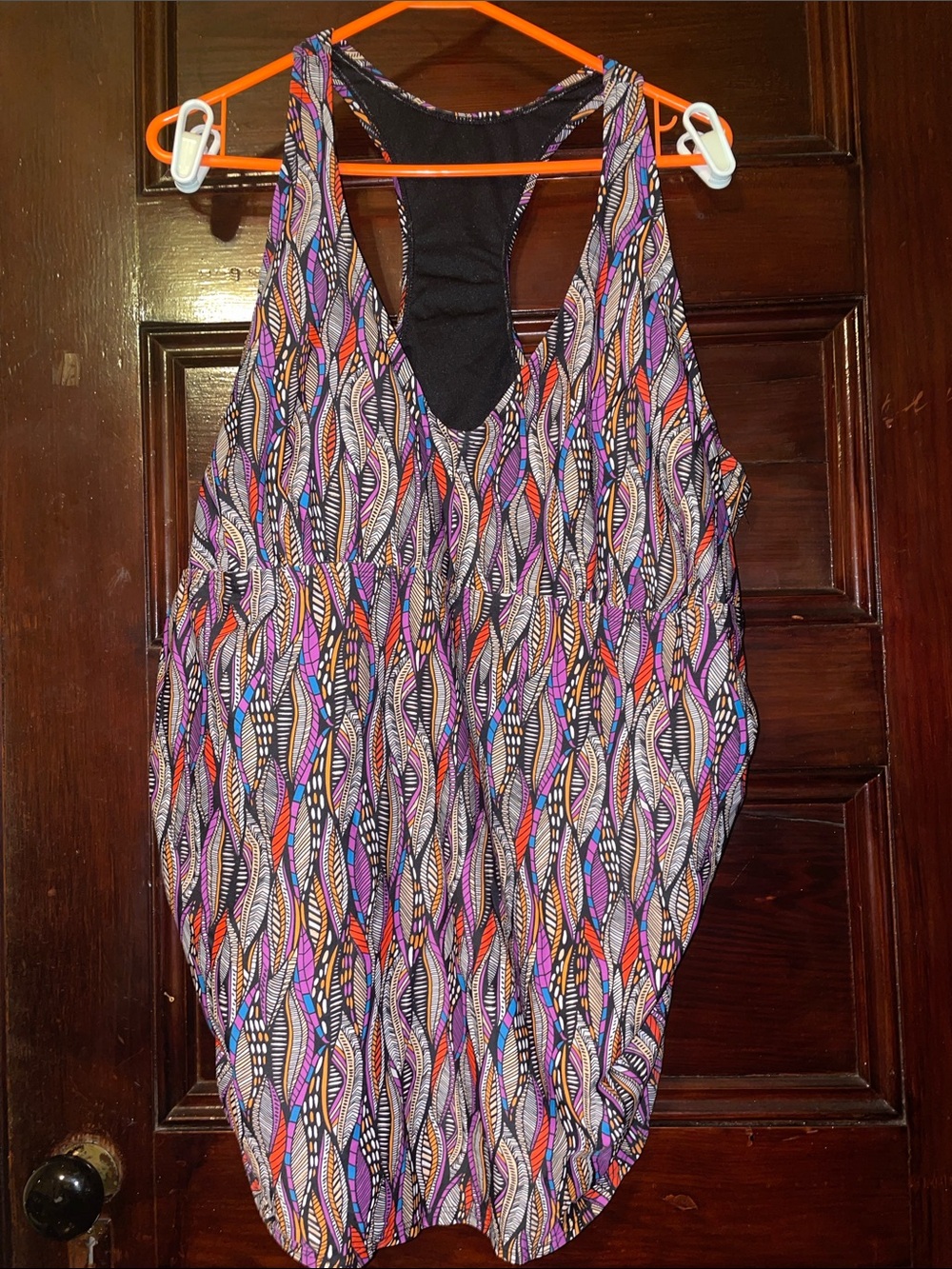 Pure Energy Multicolor Abstract Swim Top